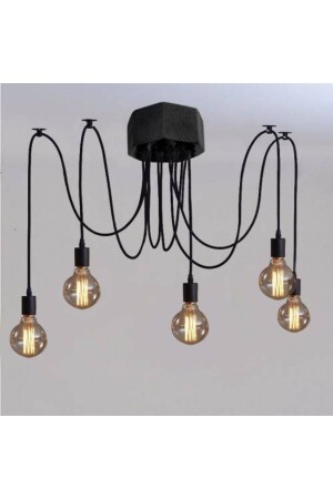 Octopus Spider Chandelier. Pendant Chandelier Models 5-Piece Chandelier Handmade ZMR27 - Zümra Ahşap