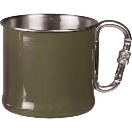 OD 500ML S/STEEL CARABINER CUP - MIL-TEC