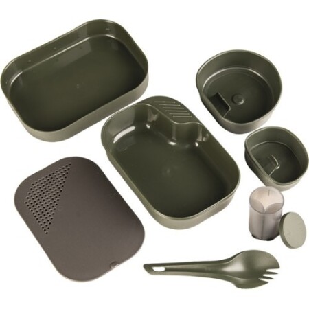 OD 7-PC CAMP-A-BOX® PP MESS KIT - MIL-TEC