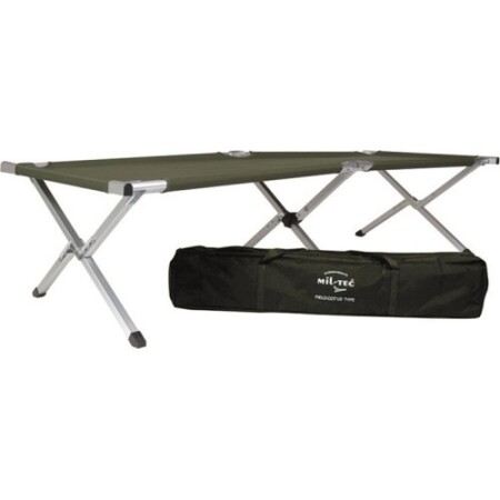 OD US STYLE ALUM. FOLDING COT W. BAG - MIL-TEC