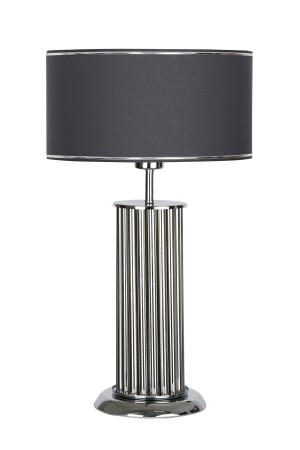 Odeon Chrome Plated Special Design Metal Rod Lampshade - Anthracite with Chrome Strip ODEKRAB49 - Vinner