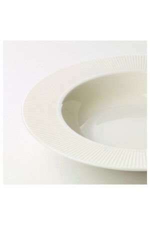 Ofantlıgt 4 Pieces Deep Serving Plate Porcelain Dinner Set White 24 Cm IKEA99990756 - IKEA