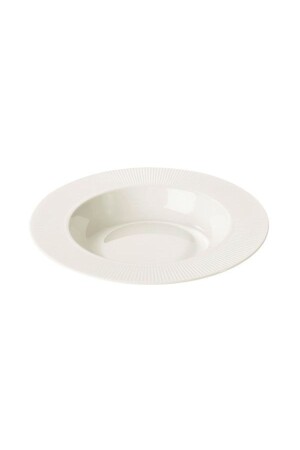 Ofantlıgt 6 Parça Beyaz Ikea Çizgi Kabartma Derin Tabak OME12116 - OME LIFE