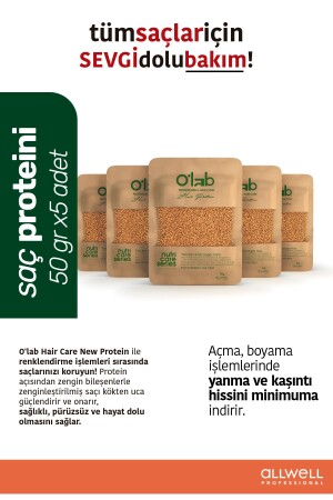 O'lab Hair Care Neues Protein / Haarpflegeprotein 5 x 50 Gramm - Olab Hair Care