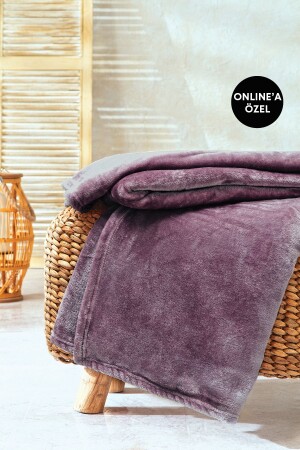 Olenna Wellsoft Tv Blanket 140x190 - Ash Purple - Yataş