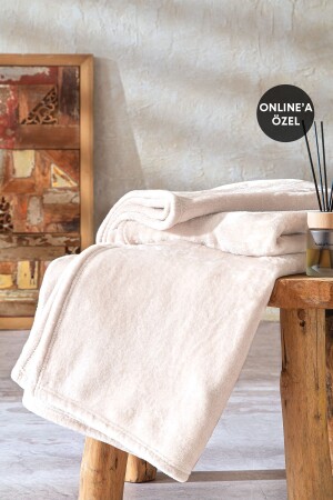 Olenna Wellsoft Tv Blanket 140x190 - Ecru YTSGRPIST-1626034 - Yataş