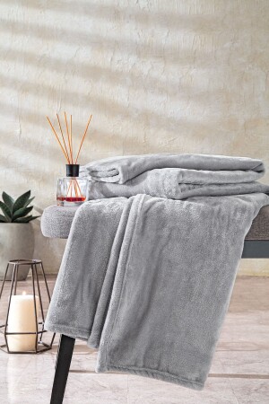 Olenna Wellsoft Tv Blanket 140x190 - Light Gray - Yataş