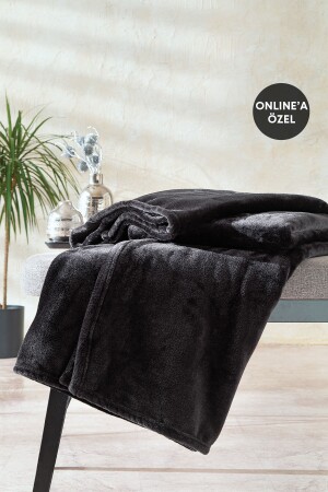 Olenna Wellsoft TV-Decke 140 x 190 – Anthrazit - Yataş