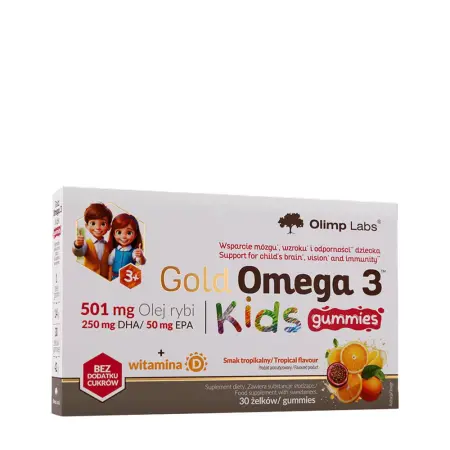 Olimp Labs Gold Omega 3 Kids Gummies (30 Gummies, Tropical) - Olimp Labs