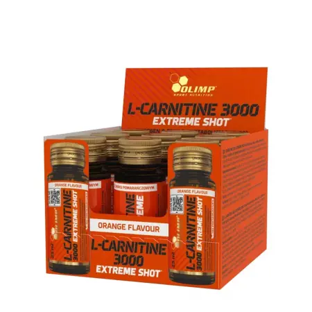 Olimp Sport L-Carnitine 3000 Extreme Shot Glass (9 x 25 ml, Orange) - Olimp Sport
