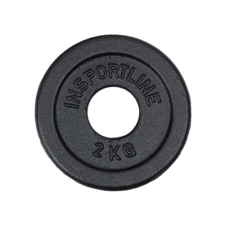 Olympische Gewichtsscheibe aus Gusseisen inSPORTline Castblack OL, 2 kg - inSPORTline