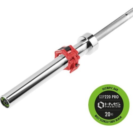 Olympische Langhantel HMS GOP220, 2200 mm + Verriegelung ZG1000R - HMS