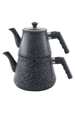 Omar Granite Family Size Teapot Black Black001 - mother kitchen