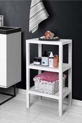 Ombeg Dekoratif 3 Katlı Plastik Çok Amaçlı Banyo Düzenleyici Saksılık Kitaplık Beyaz 3katlıombeg - Omaş Household Product