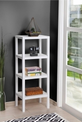 Ombeg Dekoratif 4 Katlı Plastik Çok Amaçlı Banyo Düzenleyici Saksılık Kitaplık Beyaz 4katlıombeg - Omaş Household Product