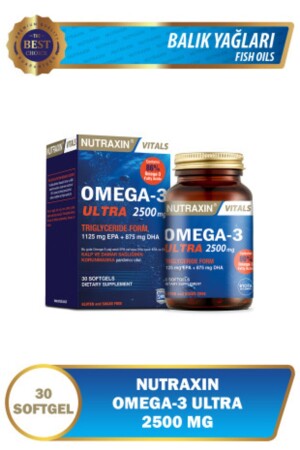 Omega 3 Ultra 2500 Mg 30 Soft Capsules - EPA DHA GOED - Nutraxin