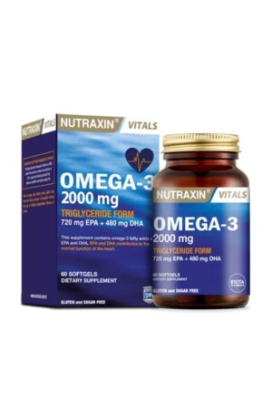Omega3 2000mg 60 Tablets - Nutraxin