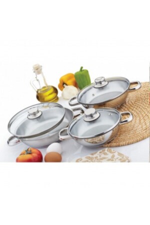 Omelet Set 6 Pieces (with Glass Lid) - Gülsan