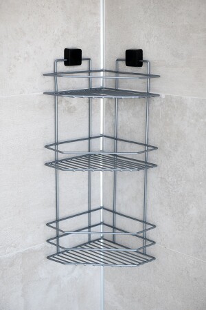 Lifetime Stainless Adhesive Bathroom Corner Gold Shower Shelf Organizer gksb2 - Hagen