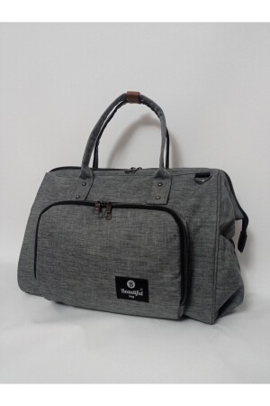 Omuz Askılı Anne Bebek Bakım Kol Çantası Gri - Beautiful Bag