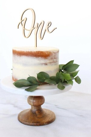 One Cake Dekoration MDF One Cake Stick Ballon Kuchendekoration - Trend Meta