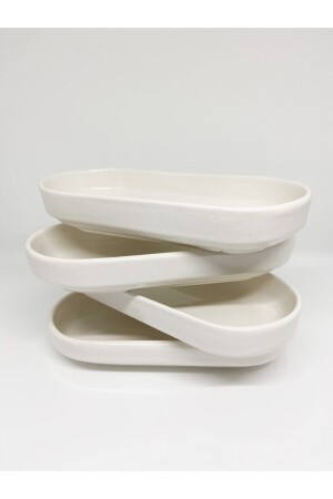 one. Class Ceramic 4-Piece Raft Breakfast Sauce Bowl Boat HNSLD4LÜ - Deva Seramik