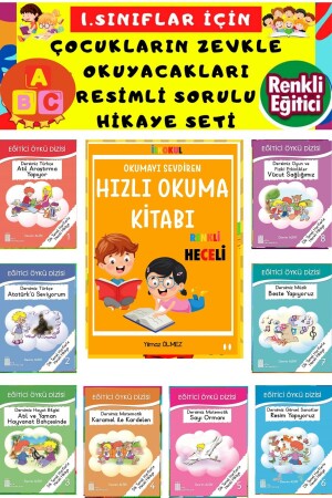 one. Colorful Syllable Story Set + Speed ​​Reading Book for Grades - Gönül Yayincilik
