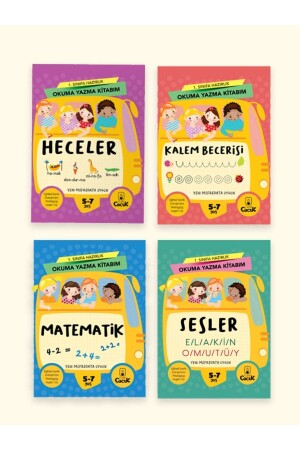 one. PREPARATION FOR CLASSROOM READING AND WRITING MY BOOK SET - 4 BOOKS - Preparation for School - Fun - Educational - Activity - Floki Çocuk