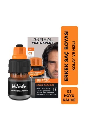 One-twist Men's Hair Dye Dark Brown 03 - L'oreal Paris Men Expert