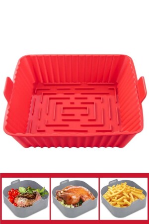 Onikiden Fireproof Non-Stick Airfryer Silicone Square Baking Dish SL101 - Compatible with Air Fryers 20x20cm - Silicolife