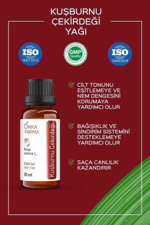 Onka Farma 100% Pure Rosehip Seed Oil Cold Pressed 30 ml - Onkafarma