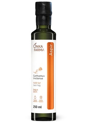 Onka Farma Cold Pressed Safflower Oil - 100% Pure Safflower Oil - 250 ml - Onkafarma