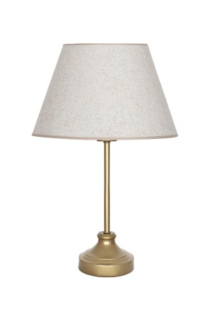 Onze Antique Matte Gold Metal Lampshade, Table Lamp - White Gray OEMGA01 - Vinner