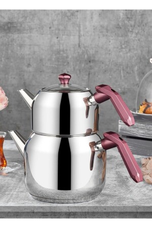 Opal Large Size Claret Red Teapot Opa-6961 10067354 - Amboss