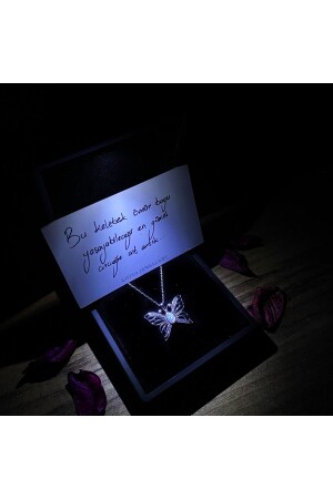 Opal Stone Butterfly Necklace & Lighted Necklace Box | - LOTUS JW