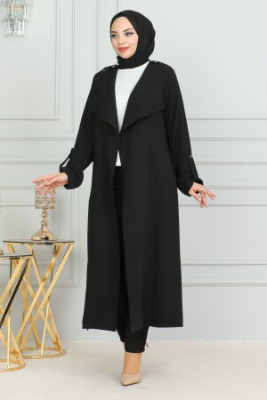 Open Front & Closed Wear and Go Linen Coat with Belt - Kadeem