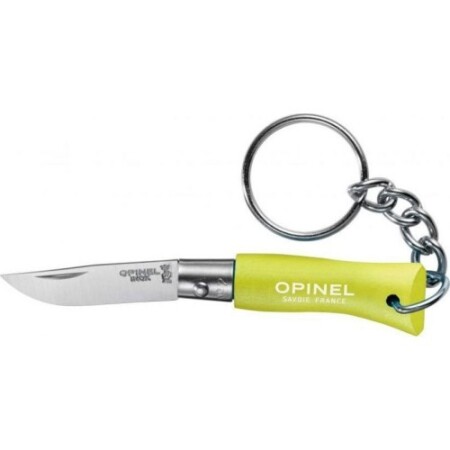 Opinel Colorama 02 paslanmaz çelik açık yeşil anahtarlık bıçağı - Opinel