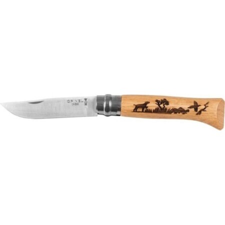 Opinel Messer 8 Edelstahl Eiche Serie Tier - Hund - Opinel
