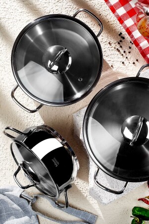 Optima Bergama 6 Parça Çelik Tencere Seti M60020984-34775 - Hisar
