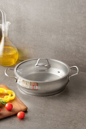 Optima Bergama Steel 24 Cm Flat Pot NB59 - Hisar