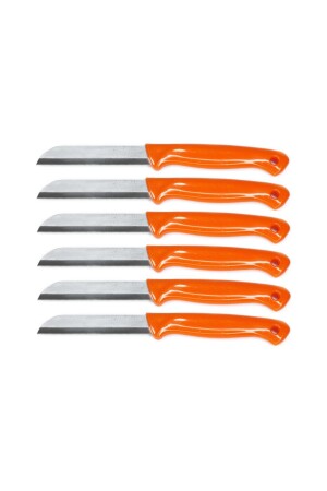 Orange Glitter Perforated Fruit Knife Set 6 Pieces glittery holedturuncu6 - Solingen