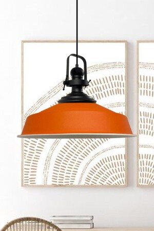 Orange Noble Single Chandelier Black Headboard Retro Pendant Lamp Restaurant Cafe Living Room Chandeliers BMM2013SB - Bamyum