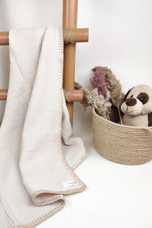 Organic 4 Layer Muslin Baby Blanket 100% Cotton 100cmx100cm tb4kt - la mure baby