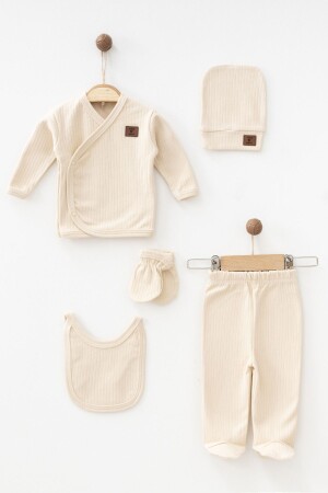 ORGANIC 5-PIECE NEWBORN HOSPITAL DISPLAY SET WITH BABY REPORT ZLM4205 - Yukobaby Bebeğiniz Için En Doğalı
