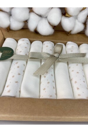 Organic Baby Newborn 7 Pack Mouth Wipes 100% Cotton Msl00011-9083 - Caramell