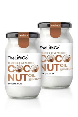 Organic - Cold Pressed Coconut Oil 337 ml - Thelifeco