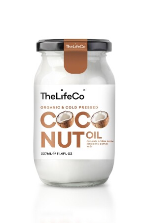 Organic- Cold Pressed Coconut Oil 337 Ml (vegan) - Thelifeco