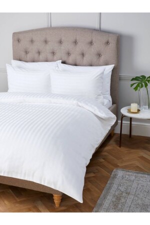 Organic Cotton Satin King Size Duvet Cover Set WHAT - METİNEV