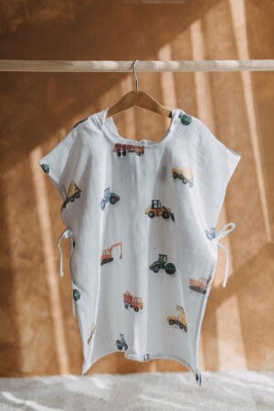 Organic Muslin Poncho Construction MYB0038 - Meymen Baby