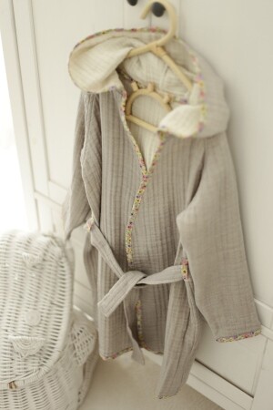 Organic Special Woven 4 Layer Muslin Bathrobe - Mujo Baby&Kids